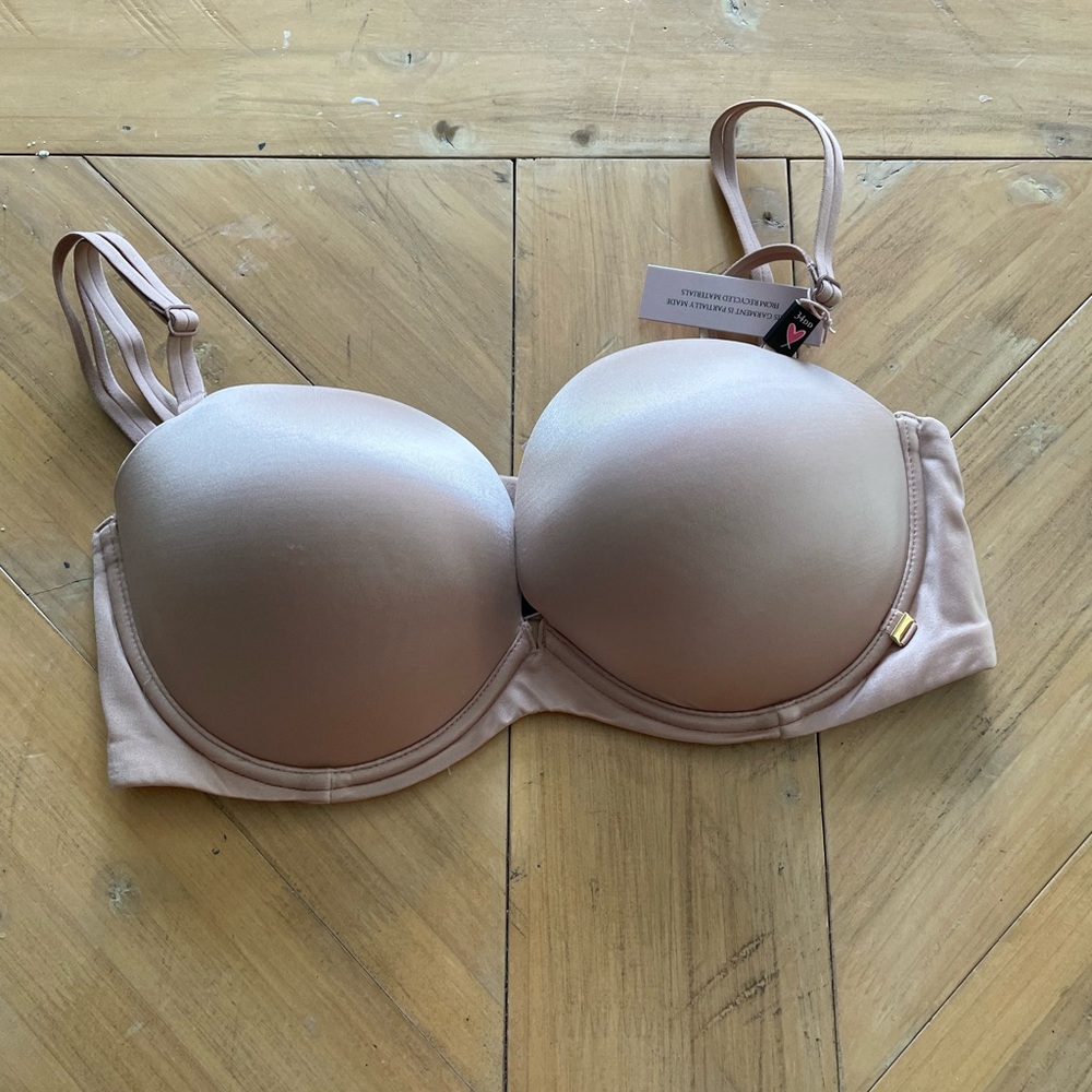 NWT Victorias Secret 34DD Women's Tan Strapless Bra